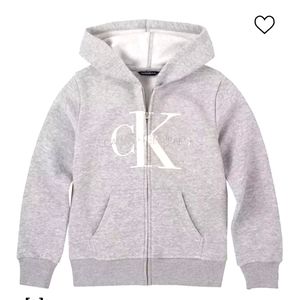 Calvin Klein gray zip up hoodie children